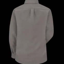 Red Kap Women's Long Sleeve Executive Oxford Dress Shirt Grey Sale