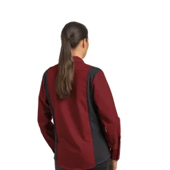 Red Kap Women's Long Sleeve Performance Plus Shop Shirt with OilBlok Technology Fireball Red / Charcoal Mesh Online