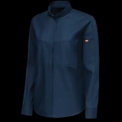Red Kap Women's Long Sleeve Performance Pro+ Work Shirt with OilBlok + MIMIX® Navy Sale