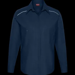 Red Kap Women's Long Sleeve Pro Airflow Work Shirt Navy Discount