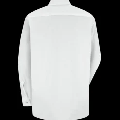 Red Kap Women's Long Sleeve Specialized Pocketless Work Shirt White Online