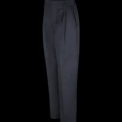 Red Kap Women's Pleated Twill Slacks Black Discount