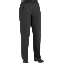 Red Kap Women's Pleated Twill Slacks Black Discount
