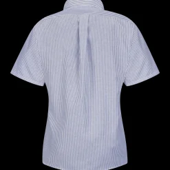 Red Kap Women's Short Sleeve Executive Oxford Dress Shirt Blue / White Stripe Best