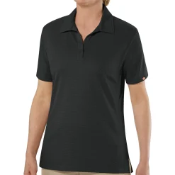 Red Kap Women's Short Sleeve Performance Knit® Flex Series Pro Polo Black Online