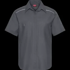 Red Kap Women's Short Sleeve Pro Airflow Work Shirt Charcoal Best