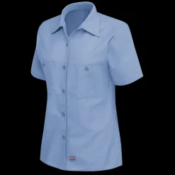 Red Kap Women's Short Sleeve Work Shirt with MIMIX® Light Blue Online
