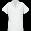 Red Kap Women's Smock Loose Fit Short Sleeve White Discount